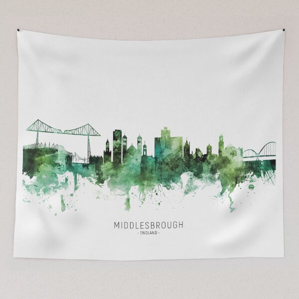 Item preview, Middlesbrough England Skyline designed and sold by ArtPrints.