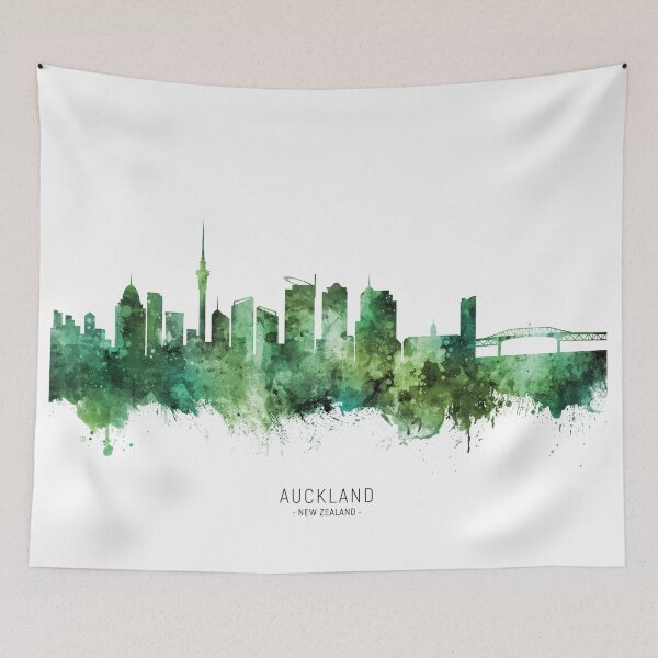 Item preview, Auckland New Zealand Skyline designed and sold by ArtPrints.