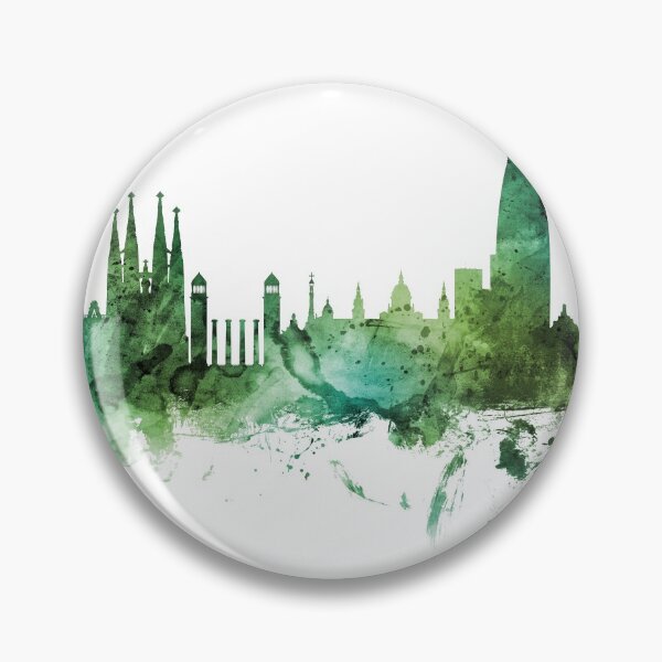 Item preview, Barcelona Spain Skyline designed and sold by ArtPrints.