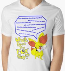 What Does Fennekin Say? Men's V-Neck T-Shirt