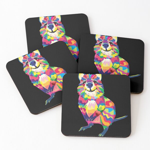 Item preview, Quokka Marsupial Australia smiles geometrically rainbow designed and sold by mMx-Design.
