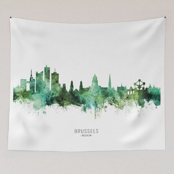 Item preview, Brussels Belgium Skyline designed and sold by ArtPrints.