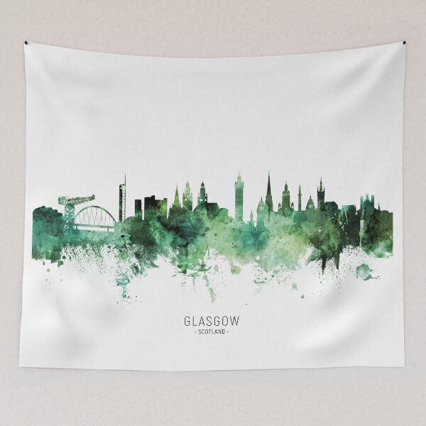 Item preview, Glasgow Scotland Skyline designed and sold by ArtPrints.