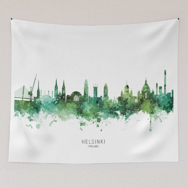 Artikelvorschau, Helsinki Finland Skyline entworfen und verkauft von ArtPrints.
