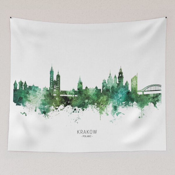 Item preview, Krakow Poland Skyline designed and sold by ArtPrints.
