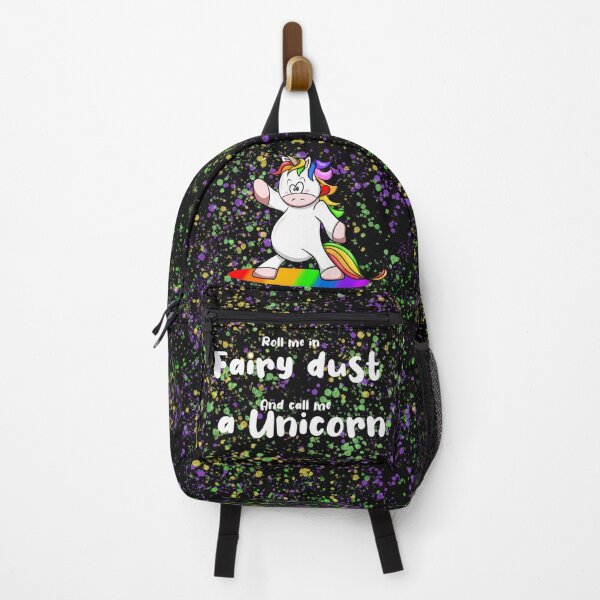 Item preview, Roll me in fairy dust and call me a unicorn on black designed and sold by lovingkakeart.