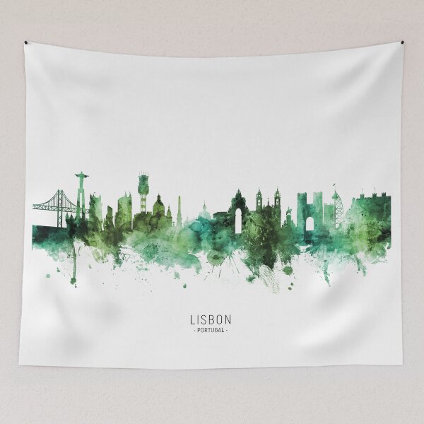 Item preview, Lisbon Portugal Skyline designed and sold by ArtPrints.