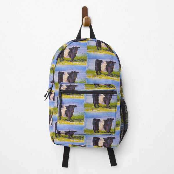 Item preview, Belted Galloway Cow Painting - Steer side view with blue sky designed and sold by MikeJory.