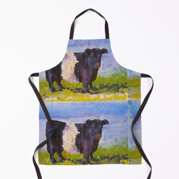 Item preview, Belted Galloway Cow Painting - Steer side view with blue sky designed and sold by MikeJory.