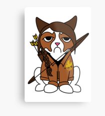Grumpy Katniss Metal Print