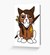 Grumpy Katniss Greeting Card