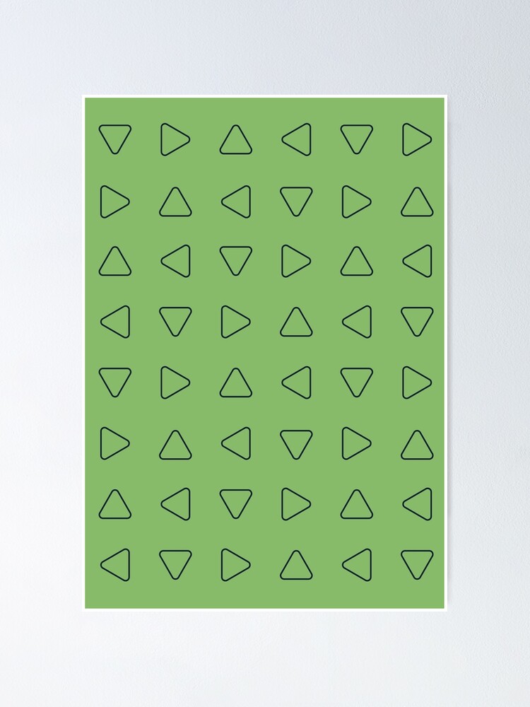 Thumbnail 1 of 3, Poster, Green Triangle Pattern designed and sold by ImpalaMoon.