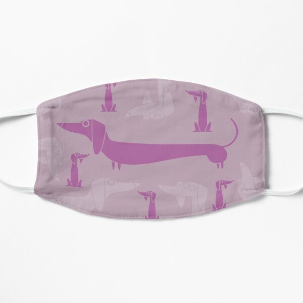 Dachshund Mask Dog Lover Flat Mask