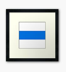 Zug Canton Flag Framed Print