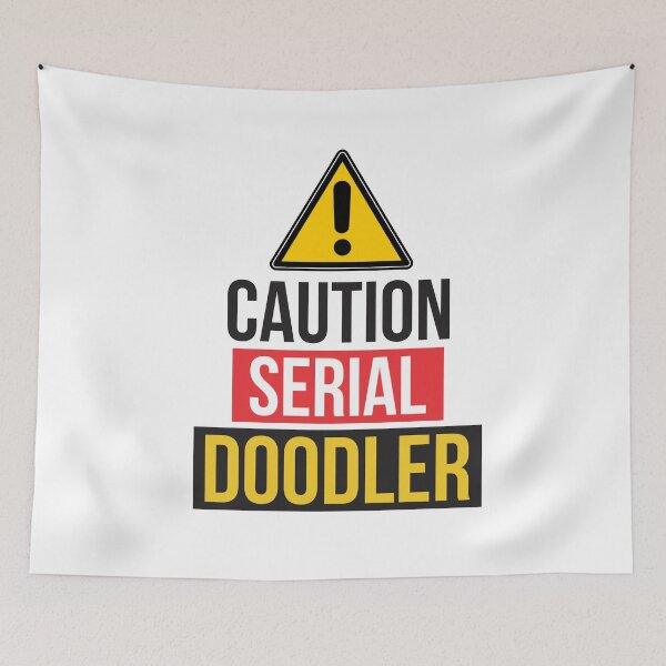 Item preview, Caution Serial Doodler designed and sold by 4thcode.