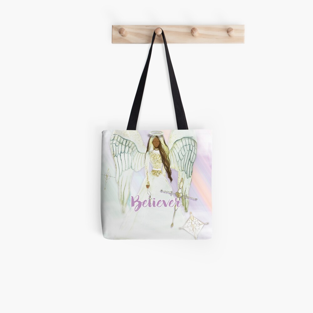 Believer Black Angel Collection Tote Bag