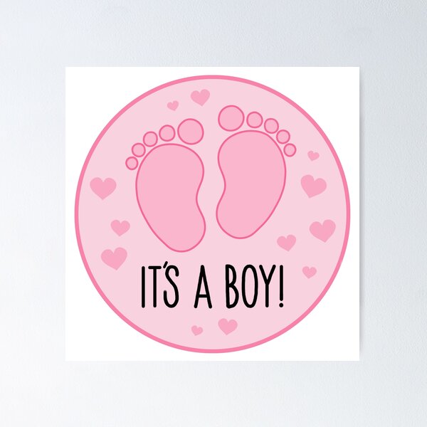 Item preview, It's A Boy Pink designed and sold by PeppaThePenguin.