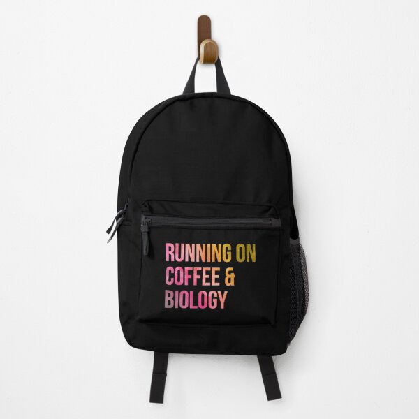 Running on Coffee and Biology in Watercolor Backpack
