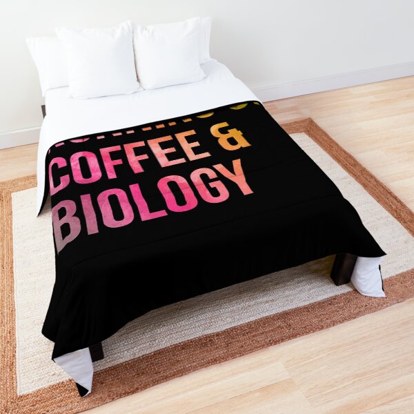 Running on Coffee and Biology in Watercolor Comforter