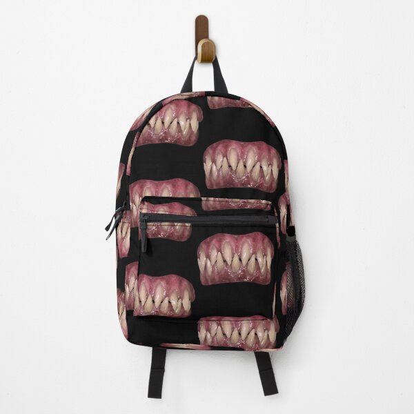 Funny Sharp Yellow Monster Teeth Backpack