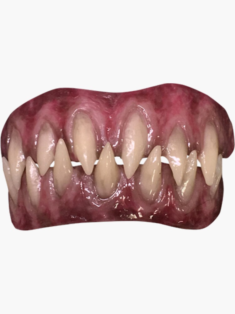 Funny Scary pink and yellow Vampire Teeth for kids Adult Cloth
