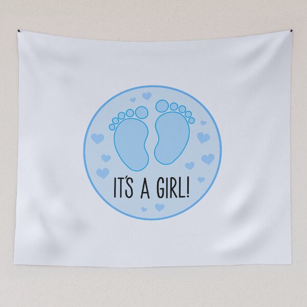 Item preview, It's A Girl Blue designed and sold by PeppaThePenguin.