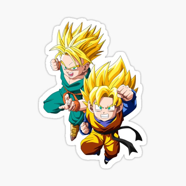 "trunks and goten saiyan" Sticker by likahan Redbubble
