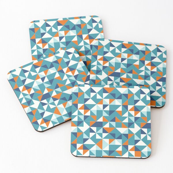 Item preview, Teal and Orange Geometric Design designed and sold by AtarangiDesigns.