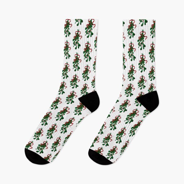 Item preview, Mistletoe in red ribbon designed and sold by blueskiesforme.