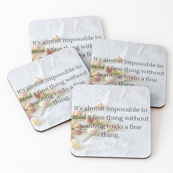 Item preview, Colleen Ballinger- Its almost impossible to read a fine thing without wanting to do a fine thing designed and sold by Sanskrati.