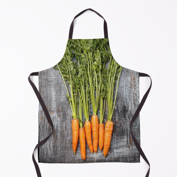 Item preview, Young fresh organic farmer carrots on rustic background, top view designed and sold by dariazu.