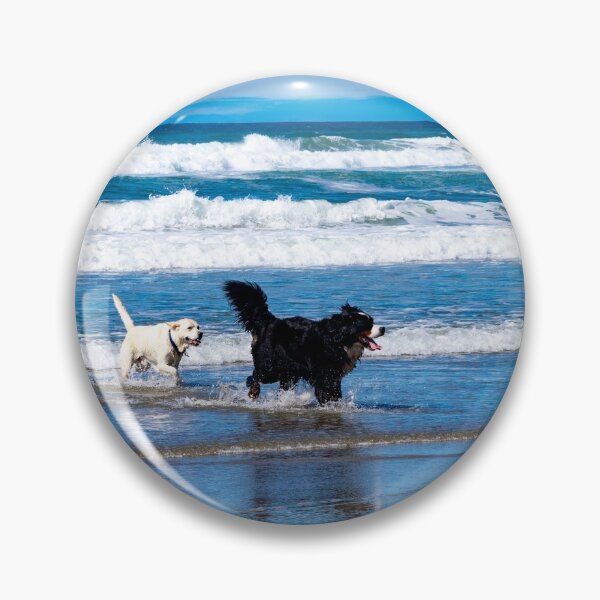 Item preview, Two Dogs Running on the Beach designed and sold by blueskiesforme.