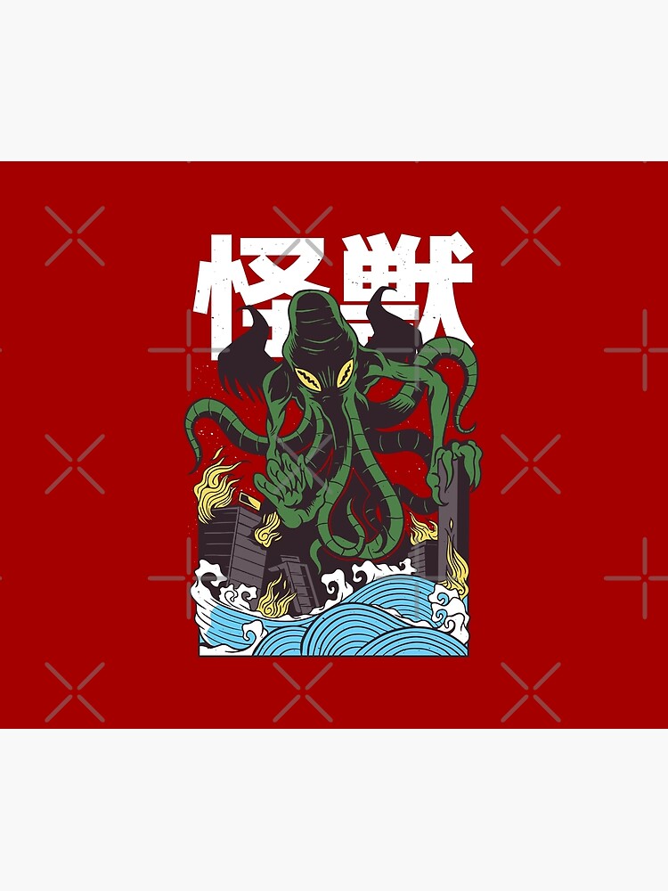 Disover JAPANESE CTHULHU Shower Curtain