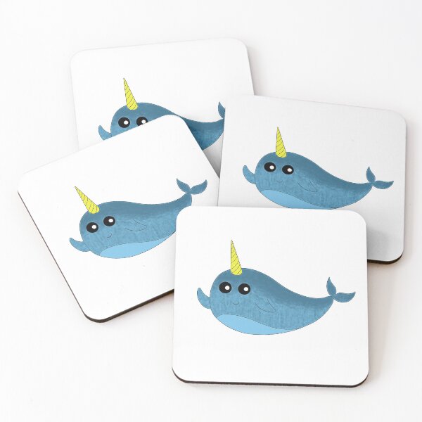 Item preview, Cute Blue Narwhal designed and sold by DeliliahDoodles.