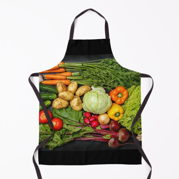 Item preview, Top view of fresh assorted vegetables on dark black background designed and sold by dariazu.