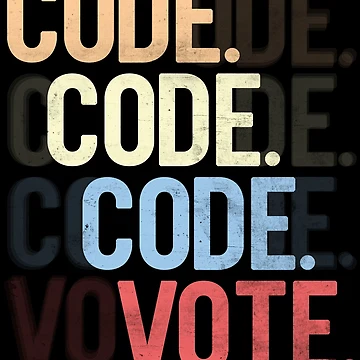 Artwork thumbnail, Code Vote Coding Programmer Coder Developer Gift by allclassyart