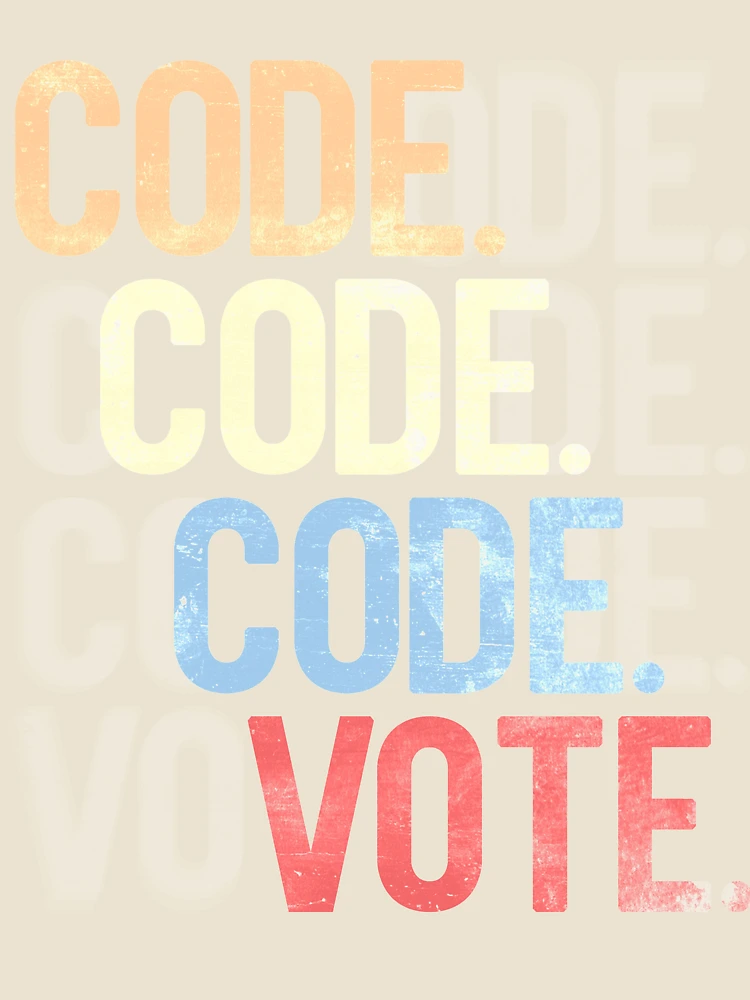 Thumbnail 4 of 4, Relaxed T-Shirt, Code Vote Coding Programmer Coder Developer Gift designed and sold by allclassyart.
