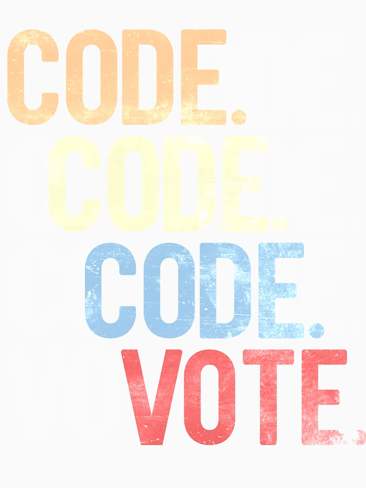 Thumbnail 6 of 6, Pullover Hoodie, Code Vote Coding Programmer Coder Developer Gift designed and sold by allclassyart.
