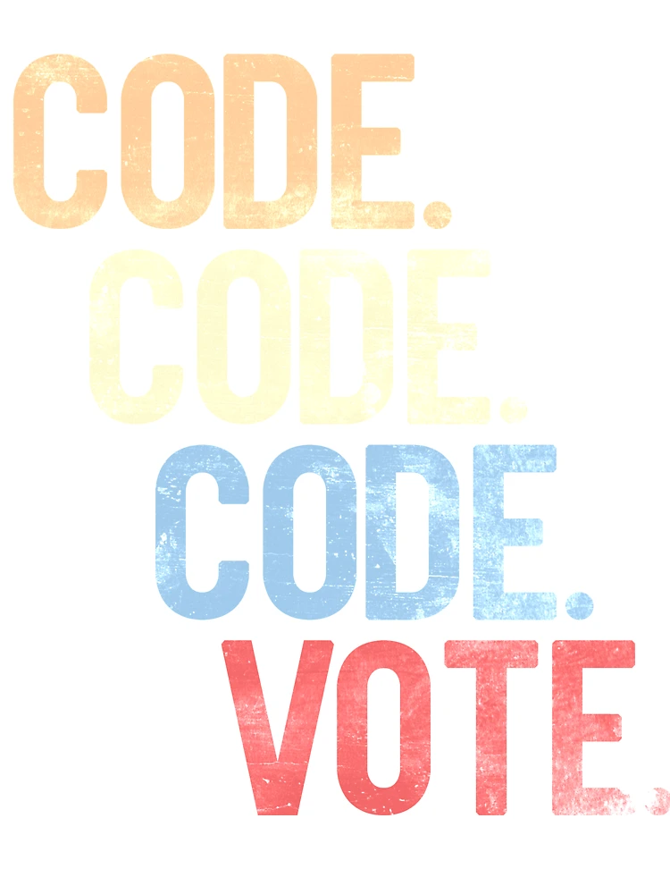 Thumbnail 7 of 7, Oversized T-Shirt, Code Vote Coding Programmer Coder Developer Gift designed and sold by allclassyart.