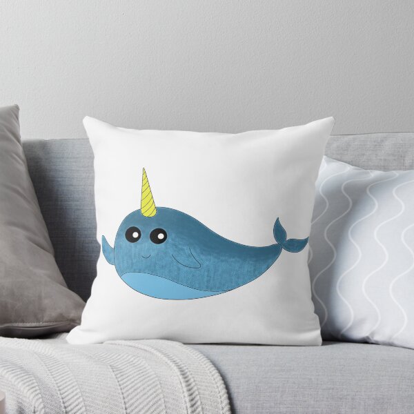 Item preview, Cute Blue Narwhal designed and sold by DeliliahDoodles.