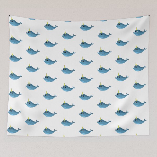 Item preview, Cute Blue Narwhal designed and sold by DeliliahDoodles.