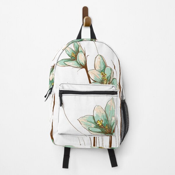 Item preview, Beautiful Wild Flowers blue green and white designed and sold by Artcraft-Ink.