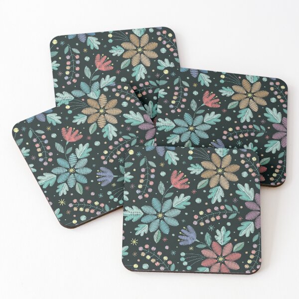 Item preview, Embroidery Floral Pattern designed and sold by Vector Scout Lab.