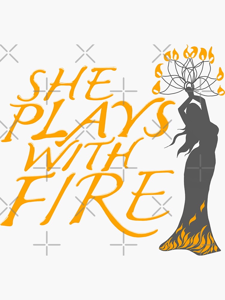 Thumbnail 3 of 3, Sticker, Fire Dancer designed and sold by meleyart.