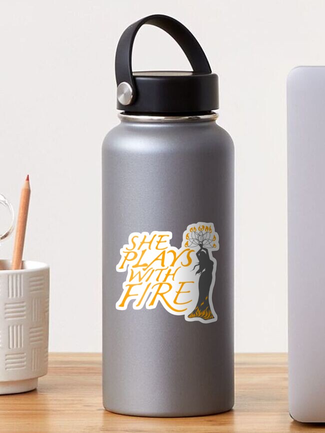 Thumbnail 1 of 3, Sticker, Fire Dancer designed and sold by meleyart.