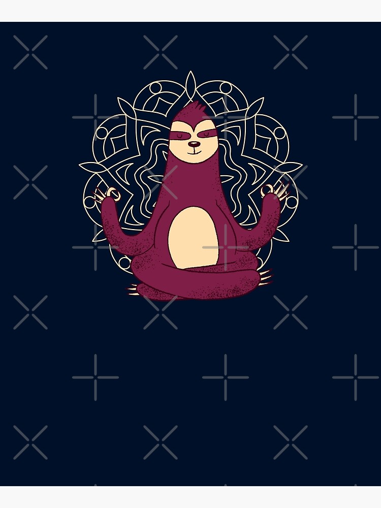 MEDITATION SLOTH YOGA NAMASTE by iBruster