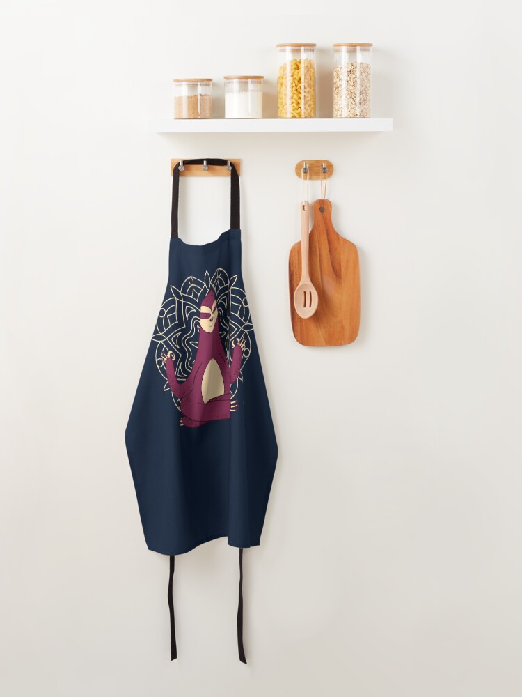 Alternate view of MEDITATION SLOTH YOGA NAMASTE Apron