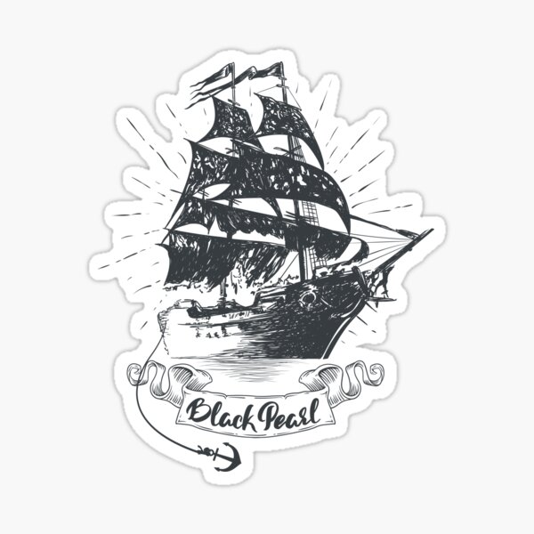 Black Pearl Ship - Pirates des Caraïbes Sticker
