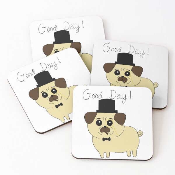Item preview, Good Day Posh Pug designed and sold by DeliliahDoodles.