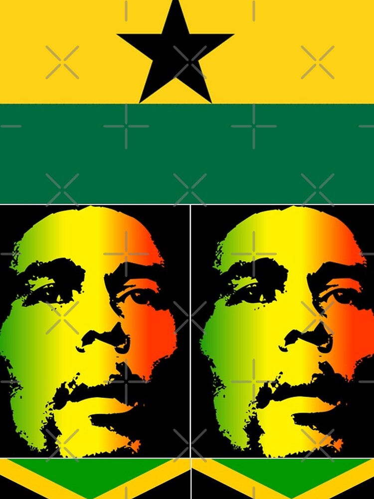 Bob Marley Ghanian Flag And Jamaican Flag Iphone Skin By Walkinginfaith Redbubble